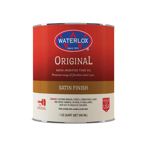 Waterlox Satin Clear Fully-Transparent Oil-Based Wood Finish 1 qt (Pack of 6)