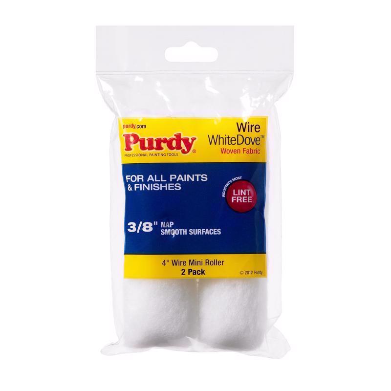Purdy White Dove Woven Fabric 4 in. W X 3/8 in. Mini Paint Roller Cover 2 pk (Pack of 6)