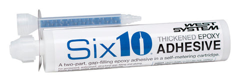 West System Six10 Extra Strength Thickened Epoxy Blue/White Adhesive 6.42 oz (Pack of 6)