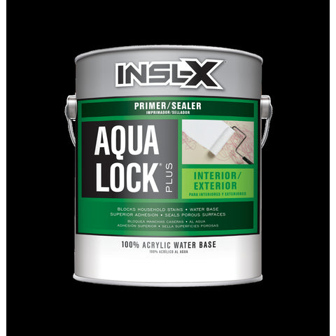 Insl-X Aqua Lock Deep Tint Flat Water-Based Acrylic Primer and Sealer 1 gal (Pack of 4)