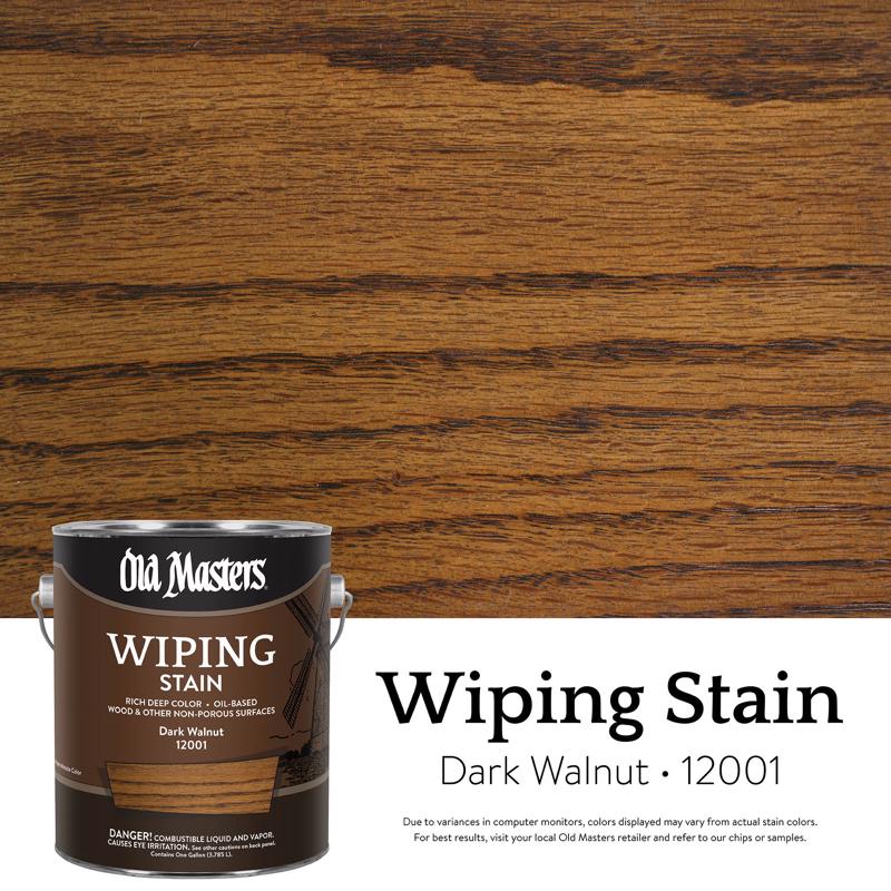 Old Masters Semi-Transparent Dark Walnut Oil-Based Wiping Stain 1 gal (Pack of 2)