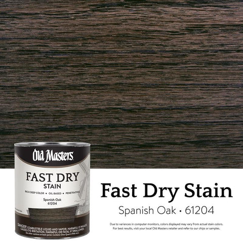 Old Masters Professional Semi-Transparent Spanish Oak Oil-Based Alkyd Fast Dry Wood Stain 1 qt (Pack of 4)