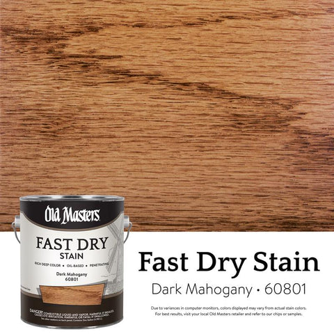 Old Masters Professional Semi-Transparent Dark Mahogany Oil-Based Alkyd Fast Dry Wood Stain 1 qt (Pack of 4)
