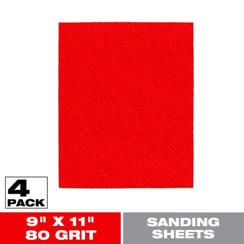 Diablo 9 in. L X 11 in. W 80 Grit Aluminum Oxide Sanding Sheet 4 pk