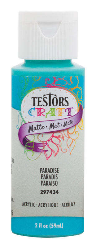 Testors Matte Paradise Water-Based Craft Paint Interior 2 oz (Pack of 6)