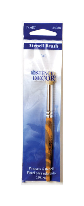 Plaid Stencil Decor 3/8 in. Round Stencil Paint Brush (Pack of 6)
