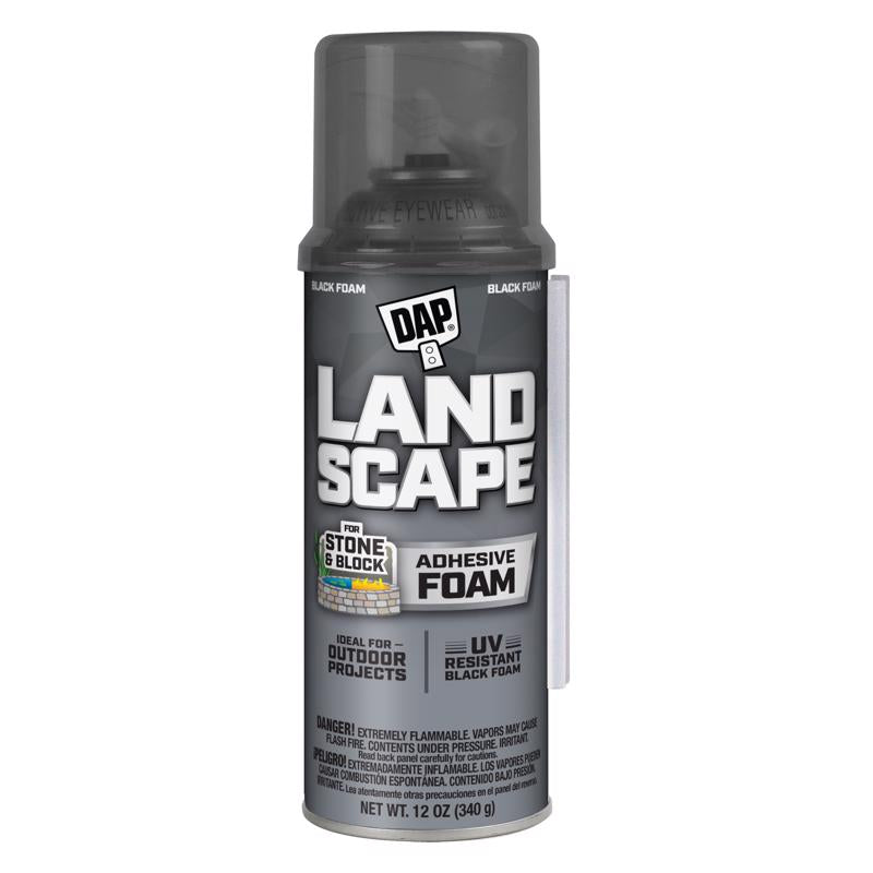 Touch 'n Foam Landscape Black Polyurethane Foam Filler/Adhesive 12 oz (Pack of 12)
