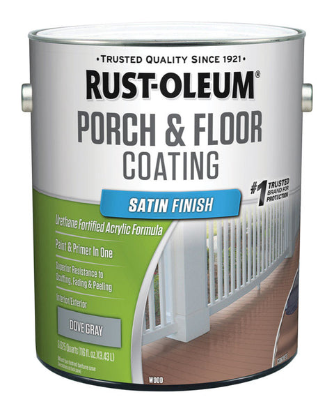 Rust-Oleum Porch & Floor Satin Dove Gray Porch and Floor Paint+Primer 1 gal (Pack of 2)