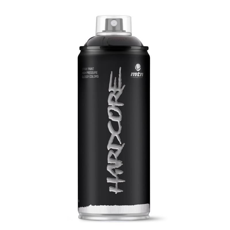 MTN Hardcore Gloss Black Spray Paint 400 ml (Pack of 6)
