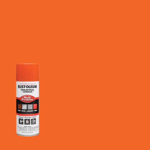 Rust-Oleum Industrial Choice Gloss Safety Orange Enamel Spray Paint 12 oz (Pack of 6)