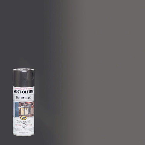 Rust-Oleum Stops Rust Metallic Charcoal Spray Paint 11 oz (Pack of 6)