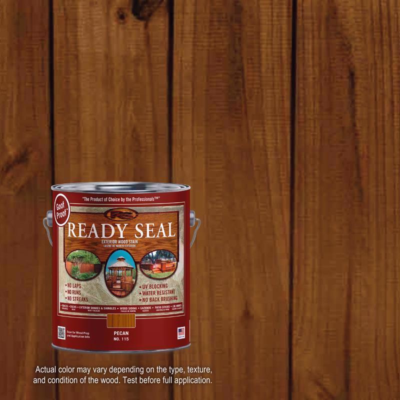 Ready Seal Goof Proof Semi-Transparent Flat Pecan Oil-Based Penetrating Wood Stain/Sealer 1 gal (Pack of 4)