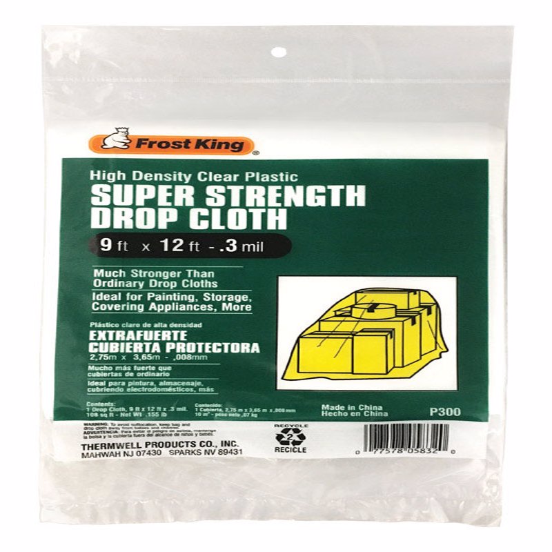 Frost King 9 ft. W X 12 ft. L X 0.3 mil Plastic Drop Cloth 1 pk (Pack of 48)