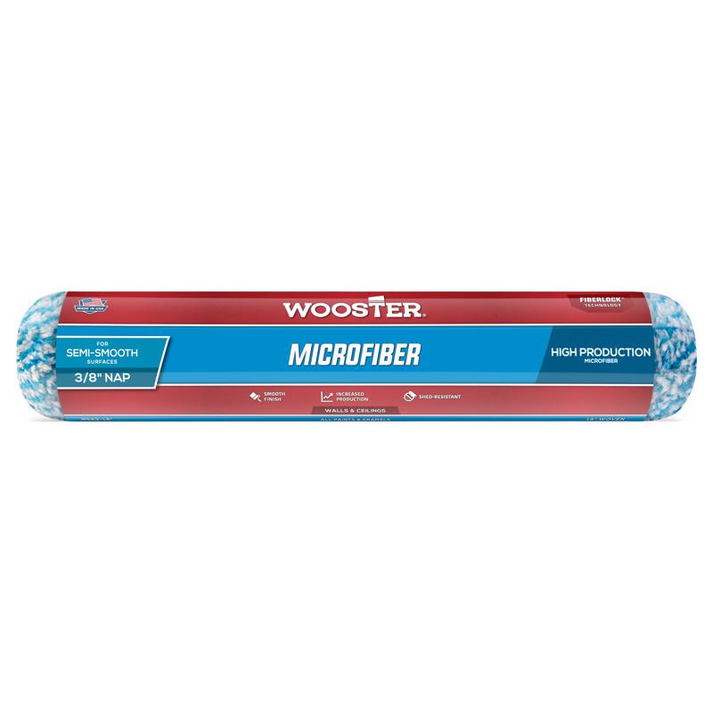 Wooster Microfiber 14 in. W X 3/8 in. Regular Paint Roller Cover 1 pk (Pack of 6)