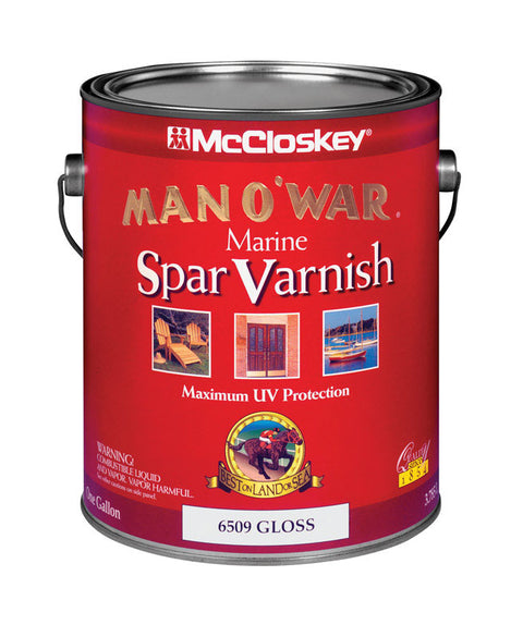 McCloskey Man O' War Gloss Clear Marine Spar Varnish 1 gal (Pack of 2)