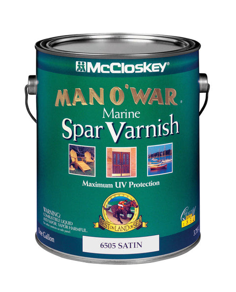 McCloskey Man O' War Satin Clear Marine Spar Varnish 1 gal (Pack of 2)