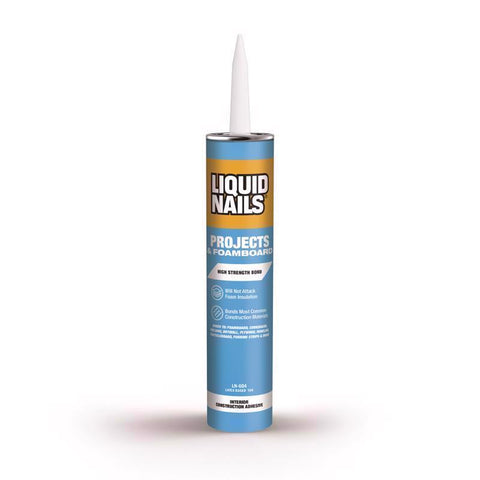 Liquid Nails Projects & Foamboard High Strength Latex Off White Adhesive 10 oz (Pack of 12)