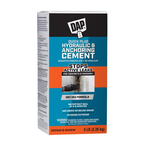 DAP Quick Plug Hydraulic & Anchoring Cement 5 lb Gray (Pack of 6)