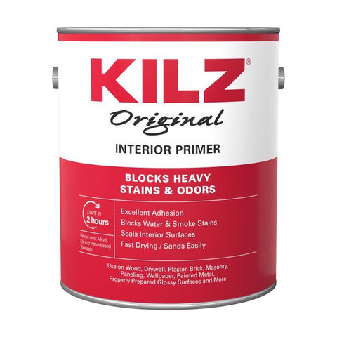 KILZ Original White Flat Oil-Based Alkyd Oil Primer 1 gal (Pack of 4)