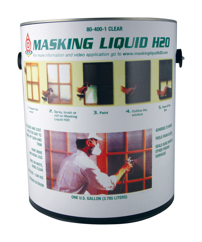 Associated Paint Clear Water-Based Acrylic Masking Liquid H2O 1 gal (Pack of 4)