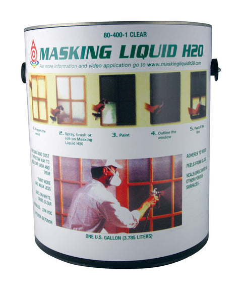 Associated Paint Clear Water-Based Acrylic Masking Liquid H2O 1 gal (Pack of 4)