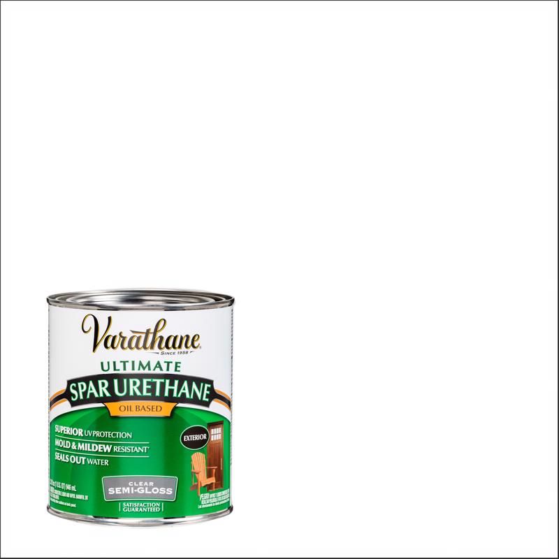Varathane Ultimate Semi-Gloss Clear Transparent Oil-Based Spar Urethane 1 qt (Pack of 2)
