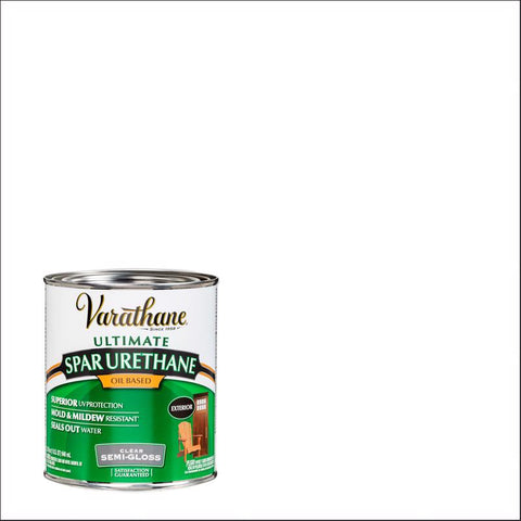 Varathane Ultimate Semi-Gloss Clear Transparent Oil-Based Spar Urethane 1 qt (Pack of 2)