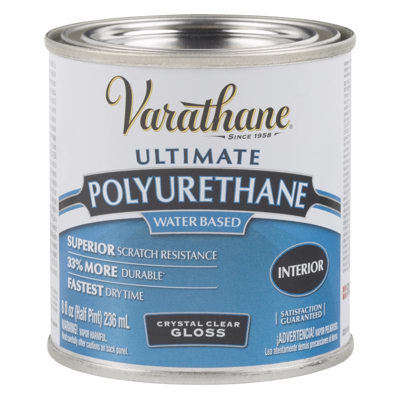 Varathane Ultimate Transparent Gloss Crystal Clear Water-Based Acrylic Modified Urethane Polyurethan (Pack of 4)
