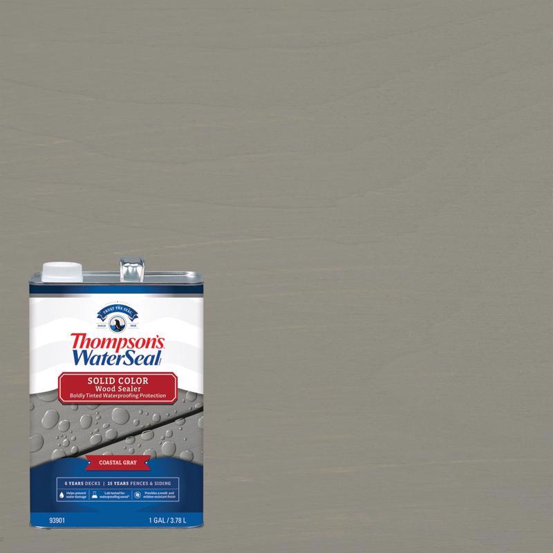 Thompson's WaterSeal Solid Coastal Gray Water-Based Acrylic/Alkyd/Urethane Waterproofing Wood Stain (Pack of 4)