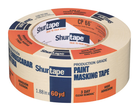 Shurtape CP 66 1.88 in. W X 60 yd L Beige High Strength Painter's Tape 1 pk (Pack of 24)