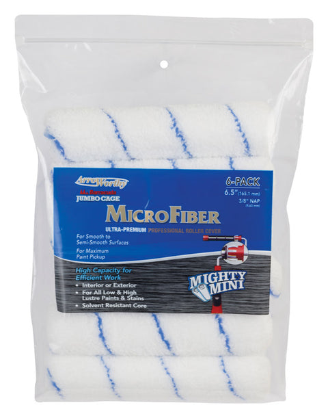 ArroWorthy Barracuda Microfiber 6.5 in. W X 3/8 in. Jumbo Paint Roller Cover 6 pk (Pack of 6)