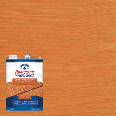 Thompson's WaterSeal Semi-Transparent Natural Cedar Water-Based Acrylic/Alkyd/Urethane Waterproofing (Pack of 4)