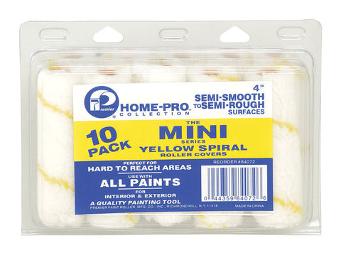 Premier Home-Pro Fabric 4 in. W Mini Paint Roller Cover 10 pk