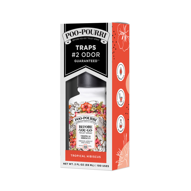 Poo-Pourri Tropical Hibiscus Scent Odor Eliminator 2 oz Liquid (Pack of 12)
