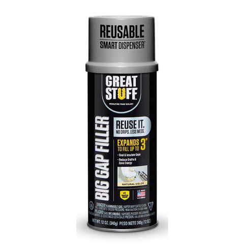 Great Stuff Smart Dispenser Ivory Polyurethane Insulating Foam Sealant 12 oz (Pack of 12)