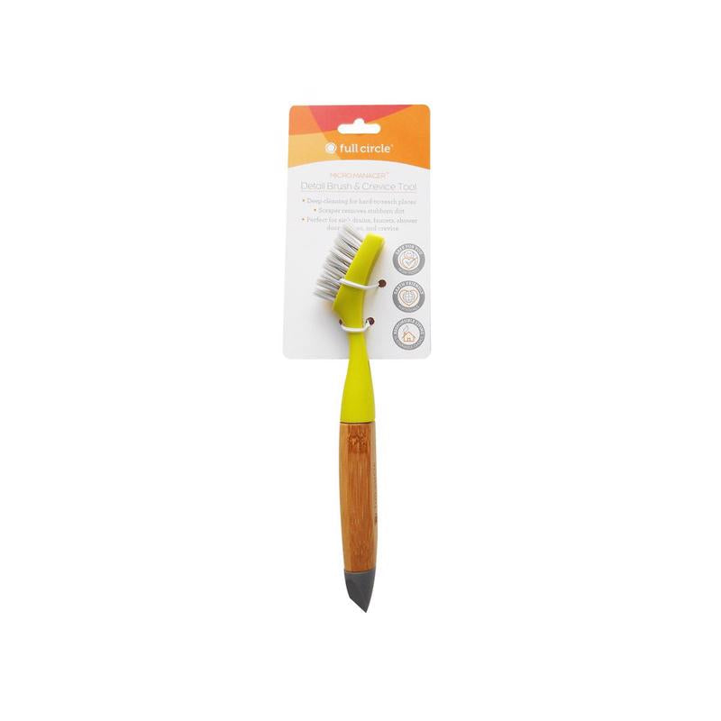 Full Circle Micro Manager 0.8 in. W Hard Bristle 3.9 in. Bamboo Handle Detail Brush