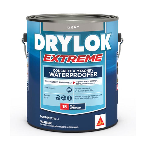 Drylok Matte Gray Water-Based Latex Masonry Waterproof Sealer 1 gal (Pack of 2)