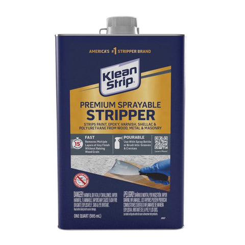Klean Strip Sprayable Fast Paint and Varnish Stripper 1 qt (Pack of 4)