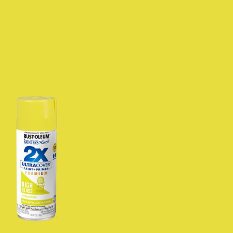 Rust-Oleum Painter's Touch High-Gloss Citrus Fields Paint+Primer Spray Paint 12 oz (Pack of 6)