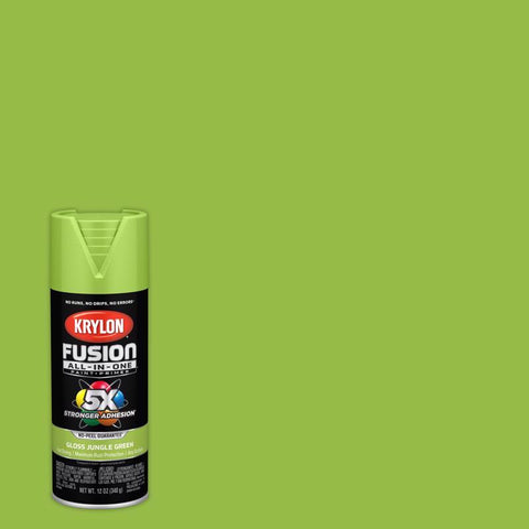 Krylon Fusion All-In-One Gloss Jungle Green Paint+Primer Spray Paint 12 oz (Pack of 6)