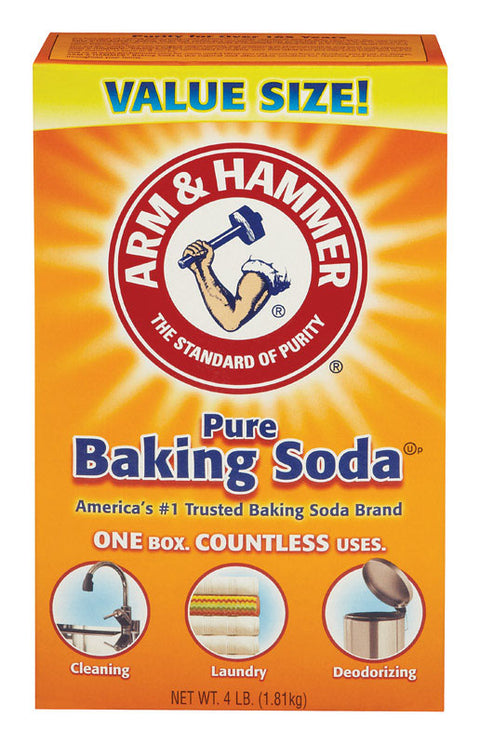 Arm & Hammer Baking Soda No Scent Cleaning Powder 4 lb (Pack of 6)