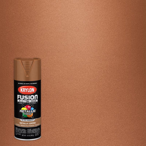Krylon Fusion All-In-One Metallic Copper Paint+Primer Spray Paint 12 oz (Pack of 6)