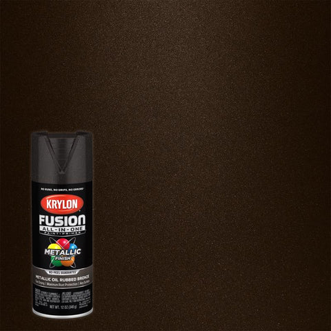 Krylon Fusion All-In-One Metallic Oil Rubbed Bronze Paint+Primer Spray Paint 12 oz (Pack of 6)
