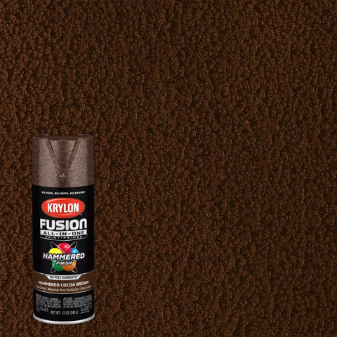 Krylon Fusion All-In-One Hammered Cocoa Brown Paint+Primer Spray Paint 12 oz (Pack of 6)
