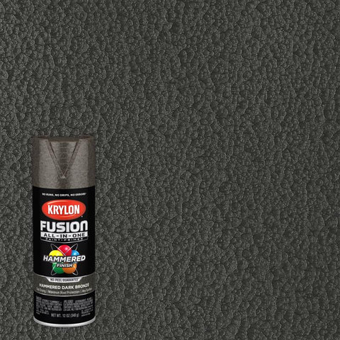 Krylon Fusion All-In-One Hammered Dark Bronze Paint+Primer Spray Paint 12 oz (Pack of 6)
