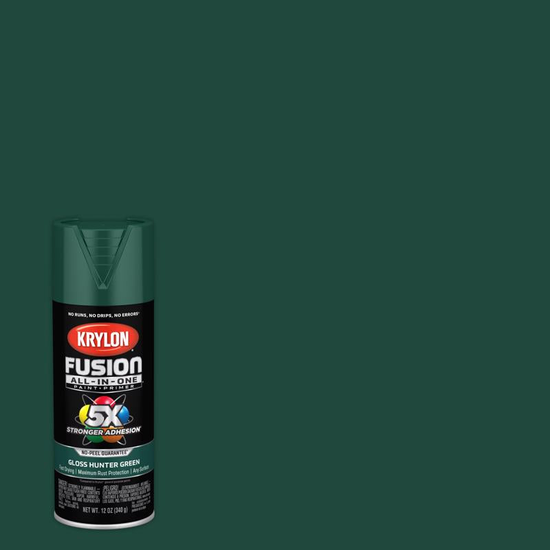Krylon Fusion All-In-One Gloss Hunter Green Paint+Primer Spray Paint 12 oz (Pack of 6)