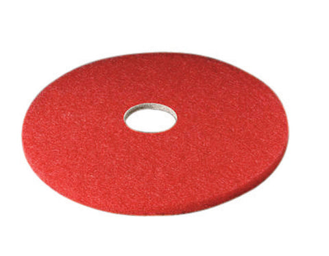 3M Scotch-Brite 17 in. D Non-Woven Natural/Polyester Fiber Buffer Floor Pad Red (Pack of 5)