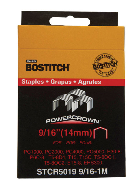 Bostitch STCR-Style 7/16 in. W X 9/16 in. L 18 Ga. Power Crown Staples 1000 pk