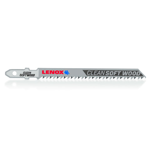 LENOX 4 in. Metal T-Shank Clean Soft Wood Jig Saw Blade 10 TPI 3 pk