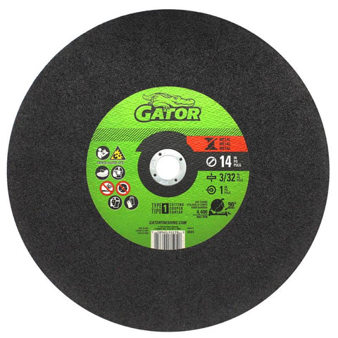 Gator 14 in. D X 1 in. X 3/32 in. thick Aluminum Oxide Type 1 Metal Cut-Off Blade 1 pc
